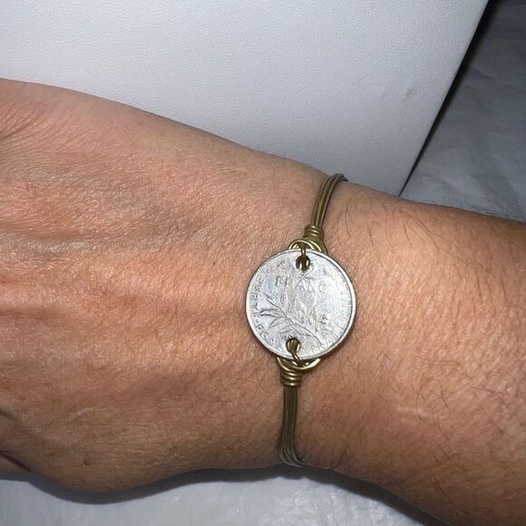 Vintage Wire and Foreign Coin Bracelet - Picture 1 of 7